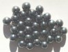 25 10mm Round Gunmetal Glass Beads